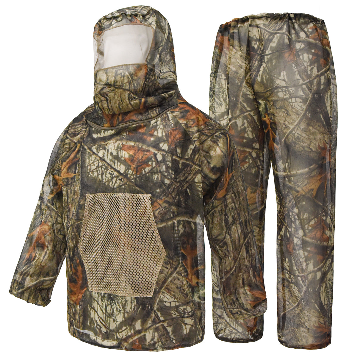 Mesh Mosquito Repellent Suit with Hood, Tree Camouflage (XL/XXL)
