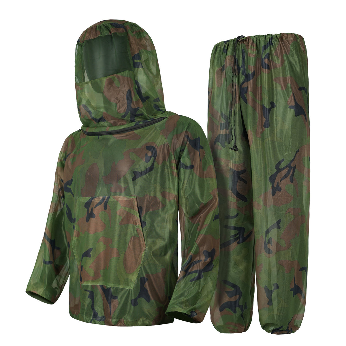 Mesh Mosquito Repellent Suit with Hood, Jungle Camouflage (XL/XXL)
