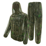 Mosquito Repellent Mesh Ghillie Suit, XL/XXL, Bark &amp; Green Leaves Camo