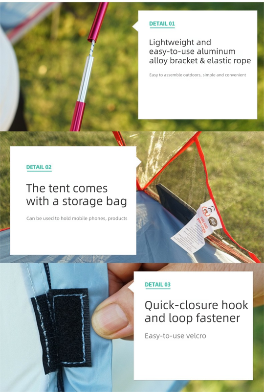 Single-Person Off-Ground Camping Tent for Camp Bed, Mosquito Net, Black