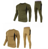 Tactical Thermal Underwear Set, 2-Pack, Khaki+Green, M