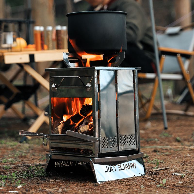 Folding Stainless Steel Camp Stove, Extra Large, 35 x 20 x 20cm