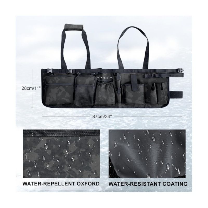 Camouflage Fishing Bucket Storage Wrap & Mesh Cover, 87 x 28 cm