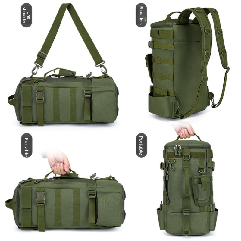 Fishing Tackle Backpack with Rod Holders, Green