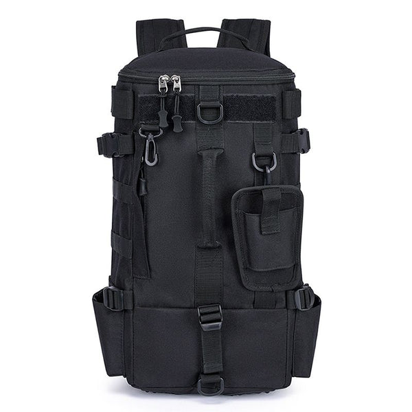 Fishing Tackle Backpack with Rod Holders, Black