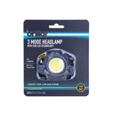 3-Mode COB LED Headlamp, 120 Lumens, Black/Blue