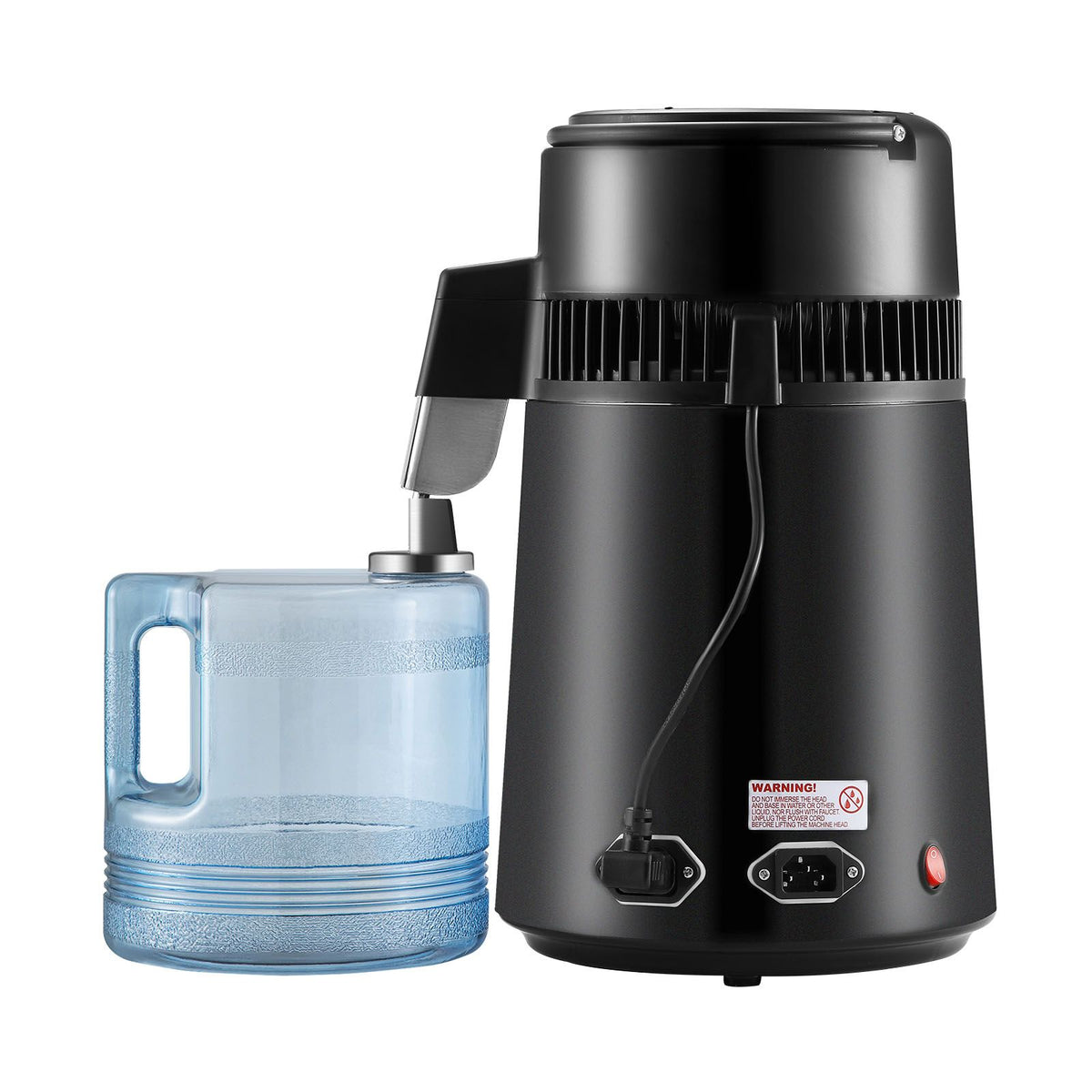 4L Water Distiller, 750W, Stainless Steel Interior, Black
