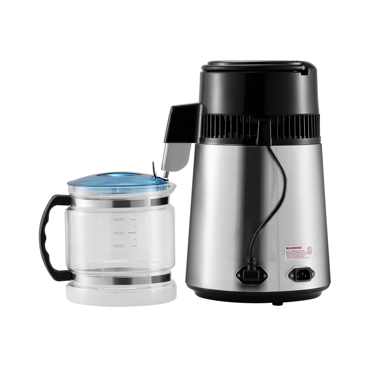 4L Water Distiller, 750W, Stainless Steel Interior, Silver