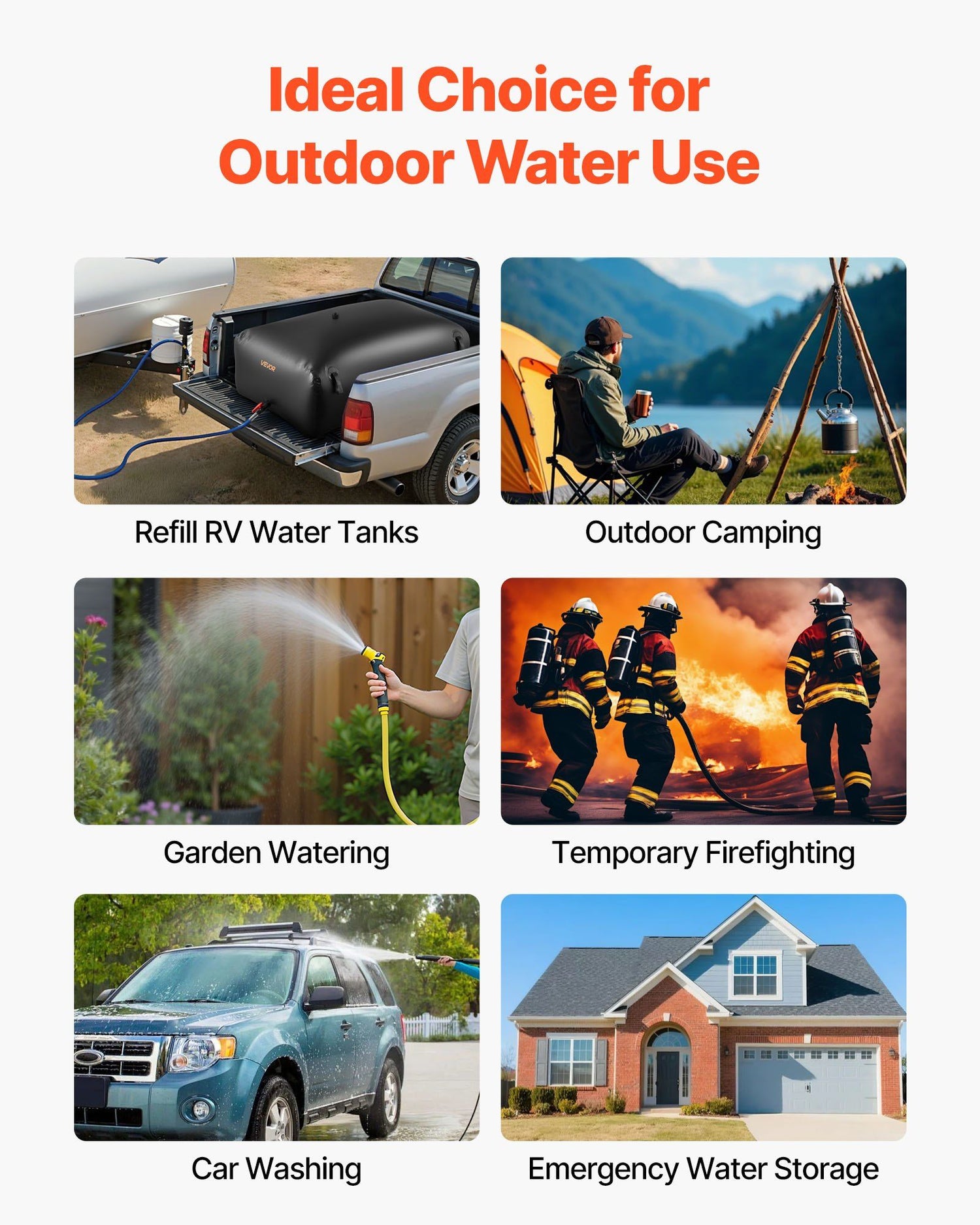 540L (142.7 Gallon) Heavy-Duty PVC Water Storage Bladder