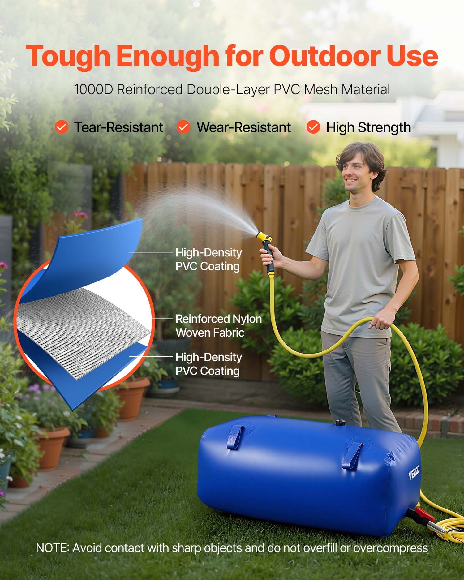 113L (30 Gallon) Heavy-Duty PVC Water Storage Bladder