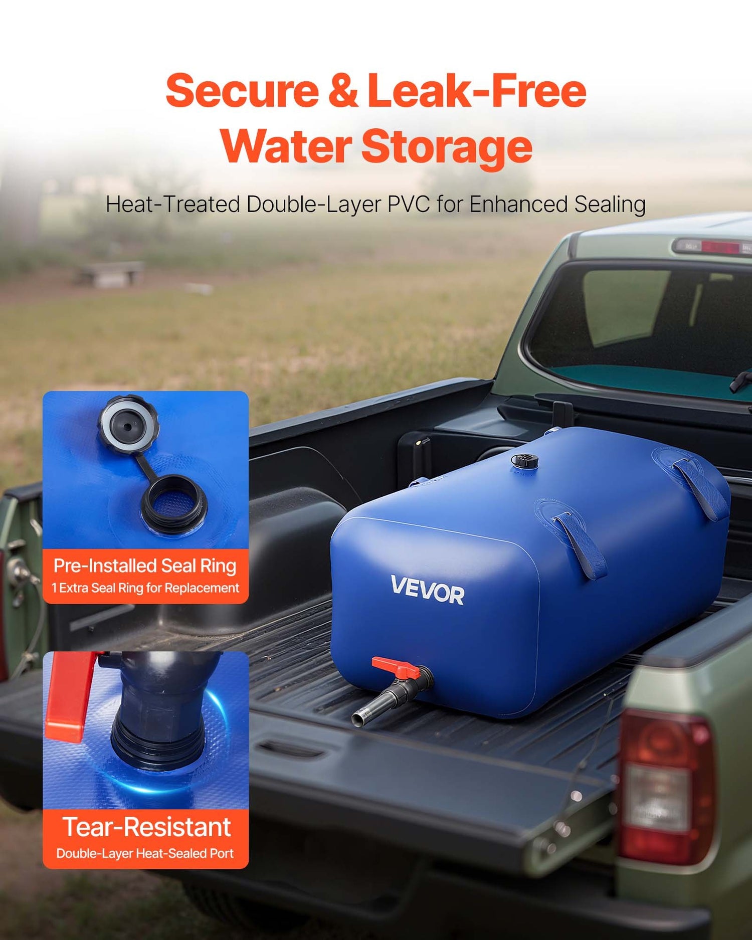 113L (30 Gallon) Heavy-Duty PVC Water Storage Bladder