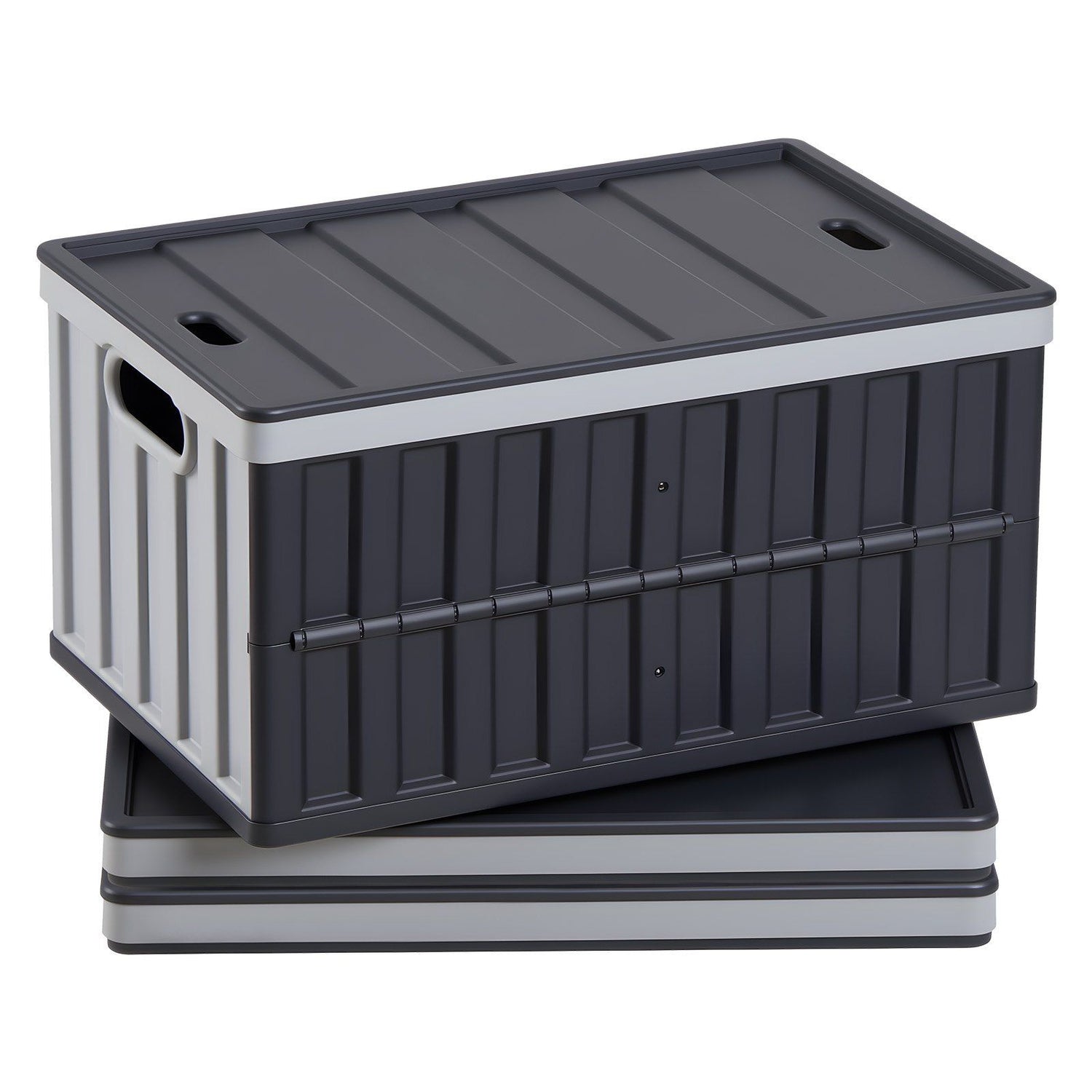 3-Pack 65L Collapsible Storage Crates with Lids – Heavy-Duty, Stackable & Space-Saving
