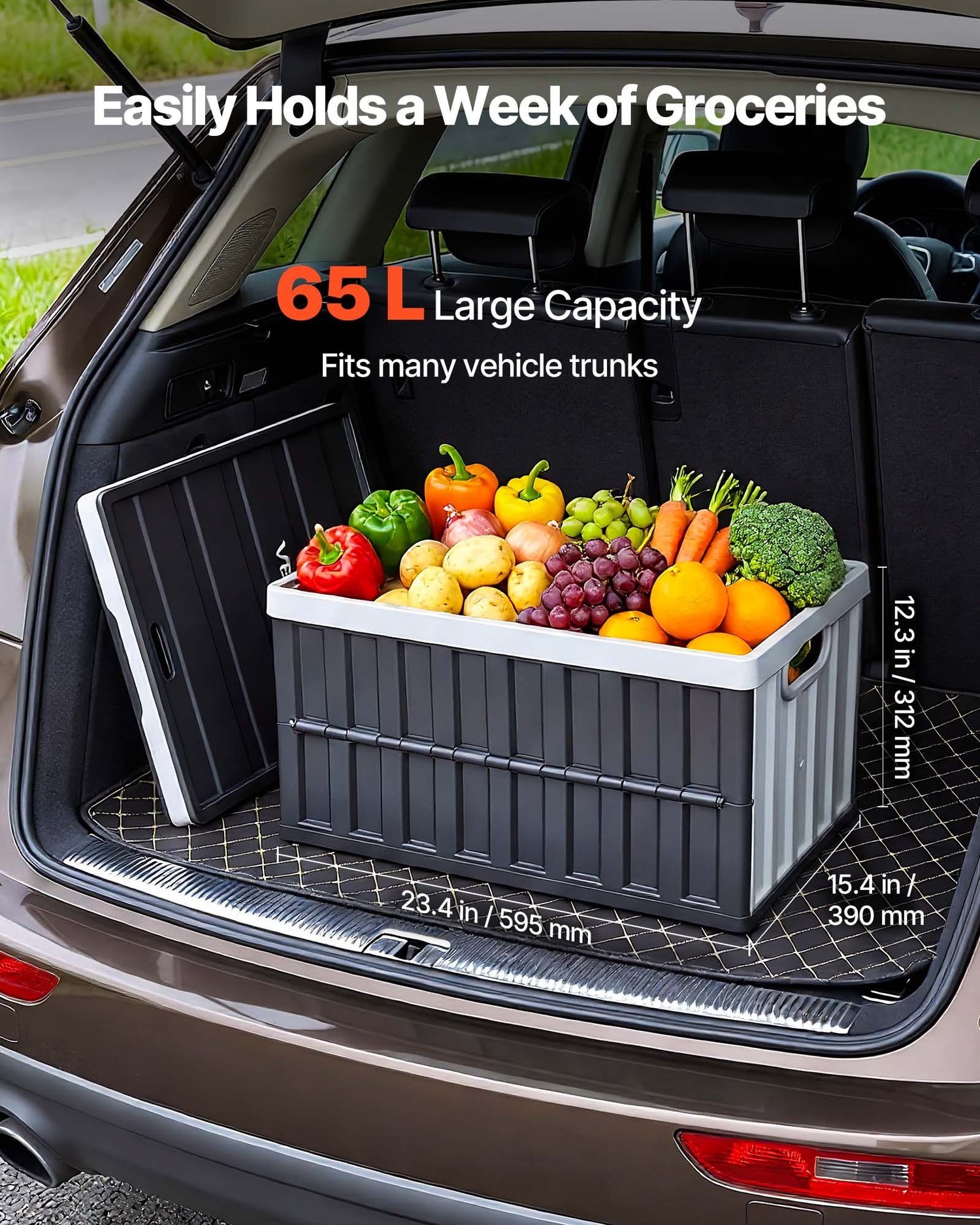 3-Pack 65L Collapsible Storage Crates with Lids – Heavy-Duty, Stackable & Space-Saving