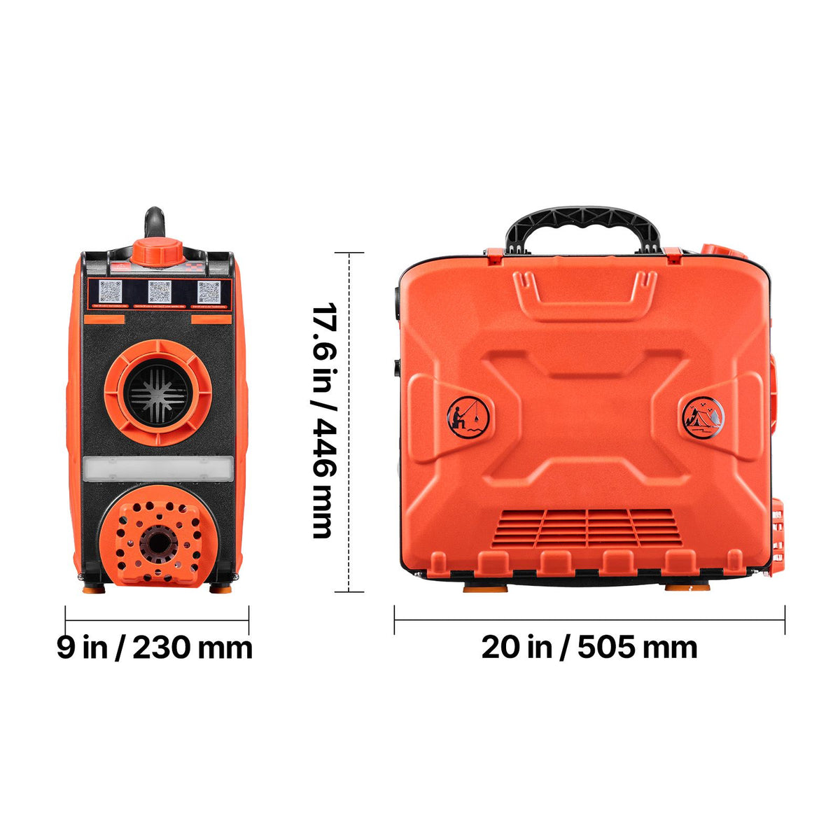 8kW Portable Diesel Air Heater, 12V Only, 4.5L Tank, Bluetooth App