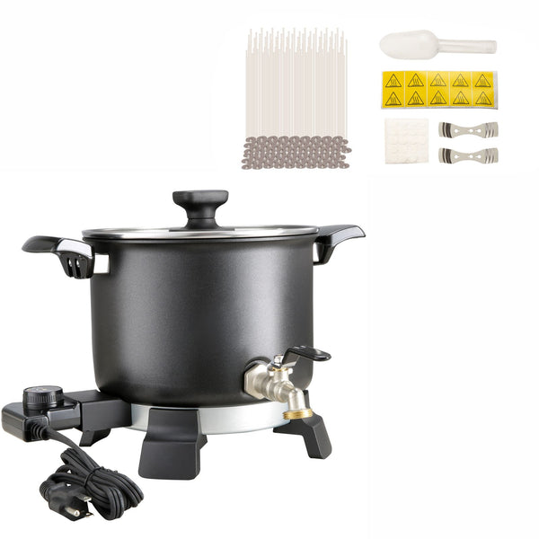 Electric Wax Melter with Pour Spout and Accessories, 5L, 1200W