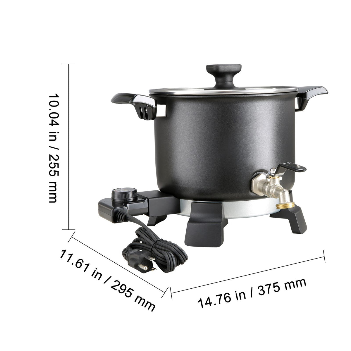 Electric Wax Melter with Pour Spout and Accessories, 5L, 1200W