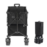 Foldable Double-Decker Wagon, 2-Tier Collapsible Cart, All-Terrain Wheels