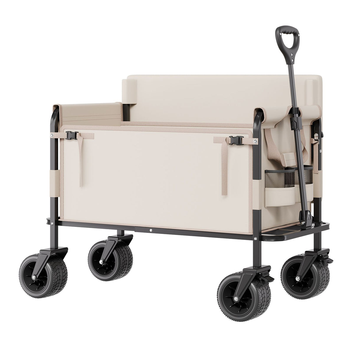 Collapsible Folding Wagon, Converts to Bench Seat, 250kg Load, 220L
