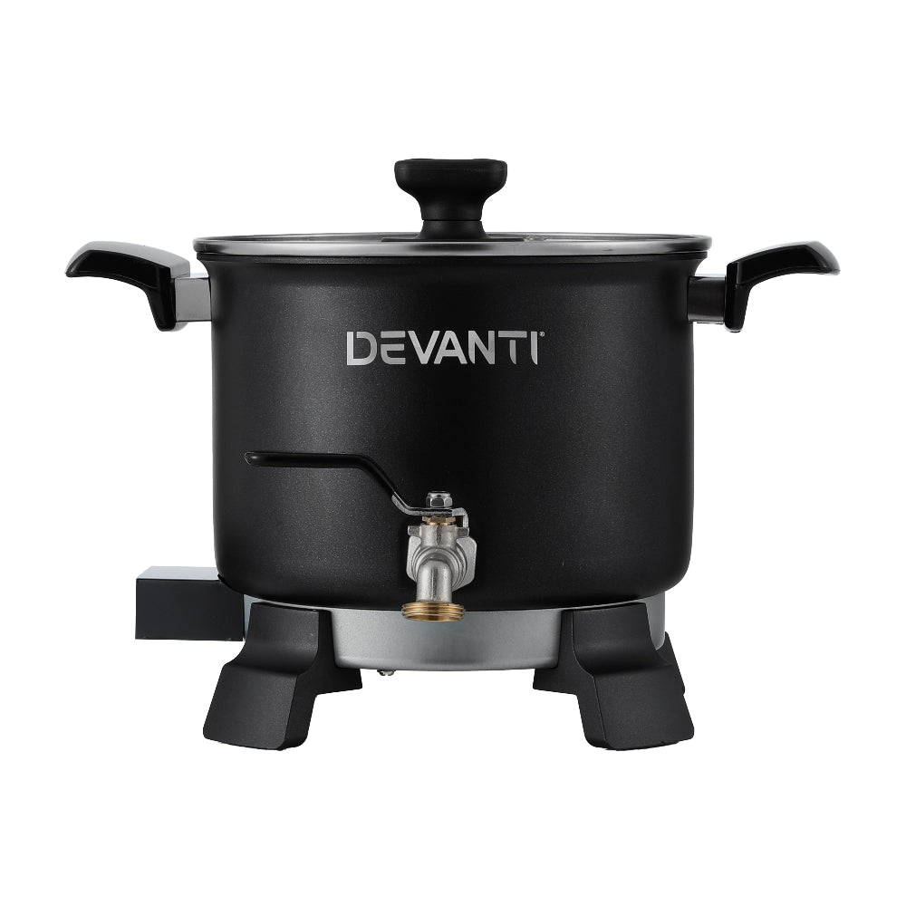 Devanti Non-Stick Electric Wax Melter, 5L, Black