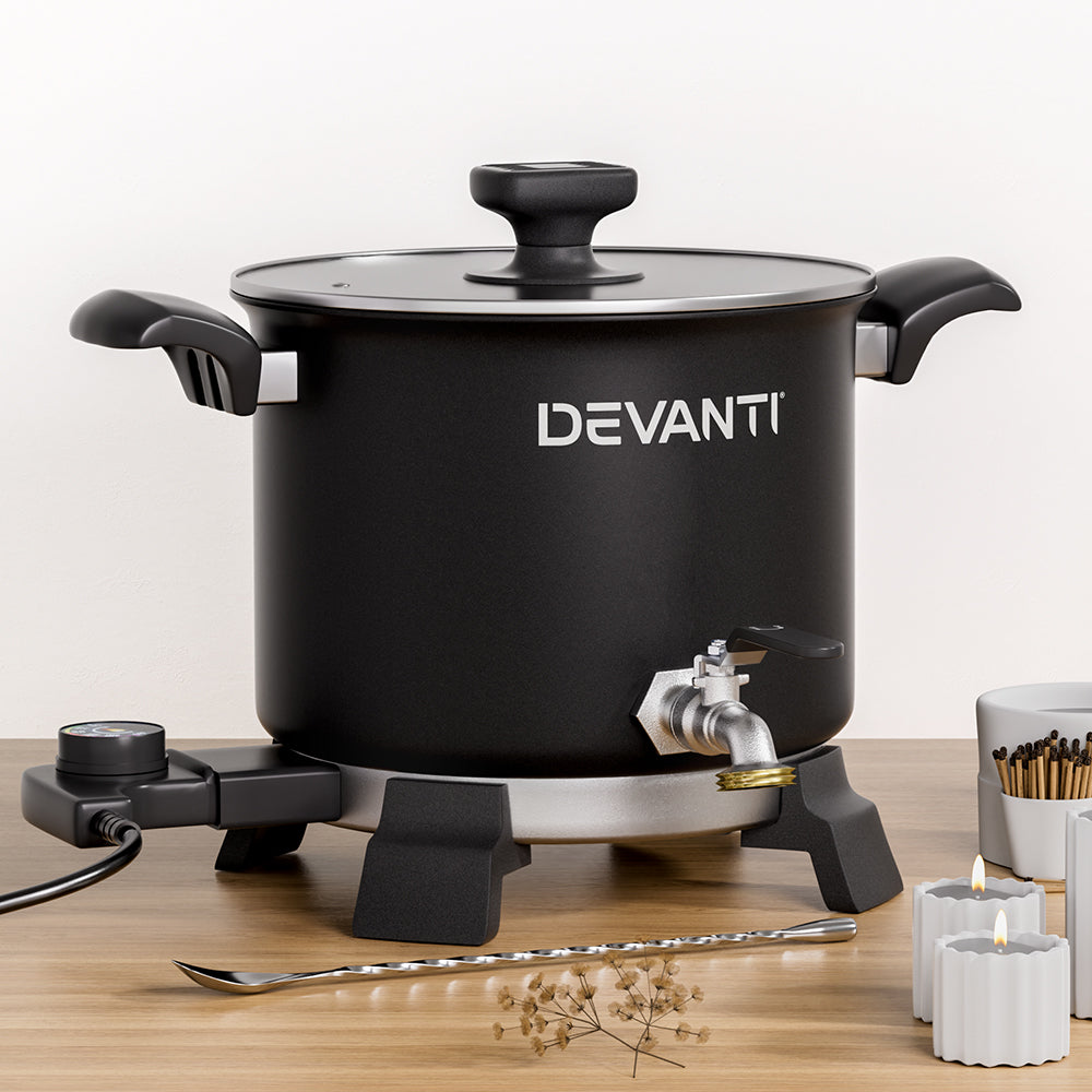 Devanti Non-Stick Electric Wax Melter, 5L, Black