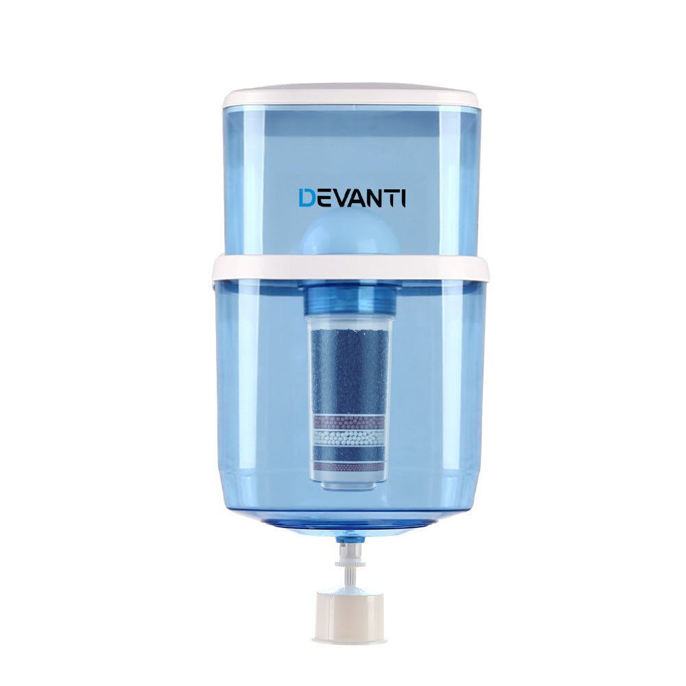 Devanti 22L Water Filter Bottle with 7-Stage Filter, for Top-Loading Dispensers