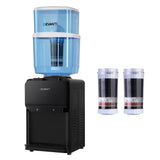 Devanti 22L Compressor Water Cooler, Hot and Cold, 2 Filters, Black