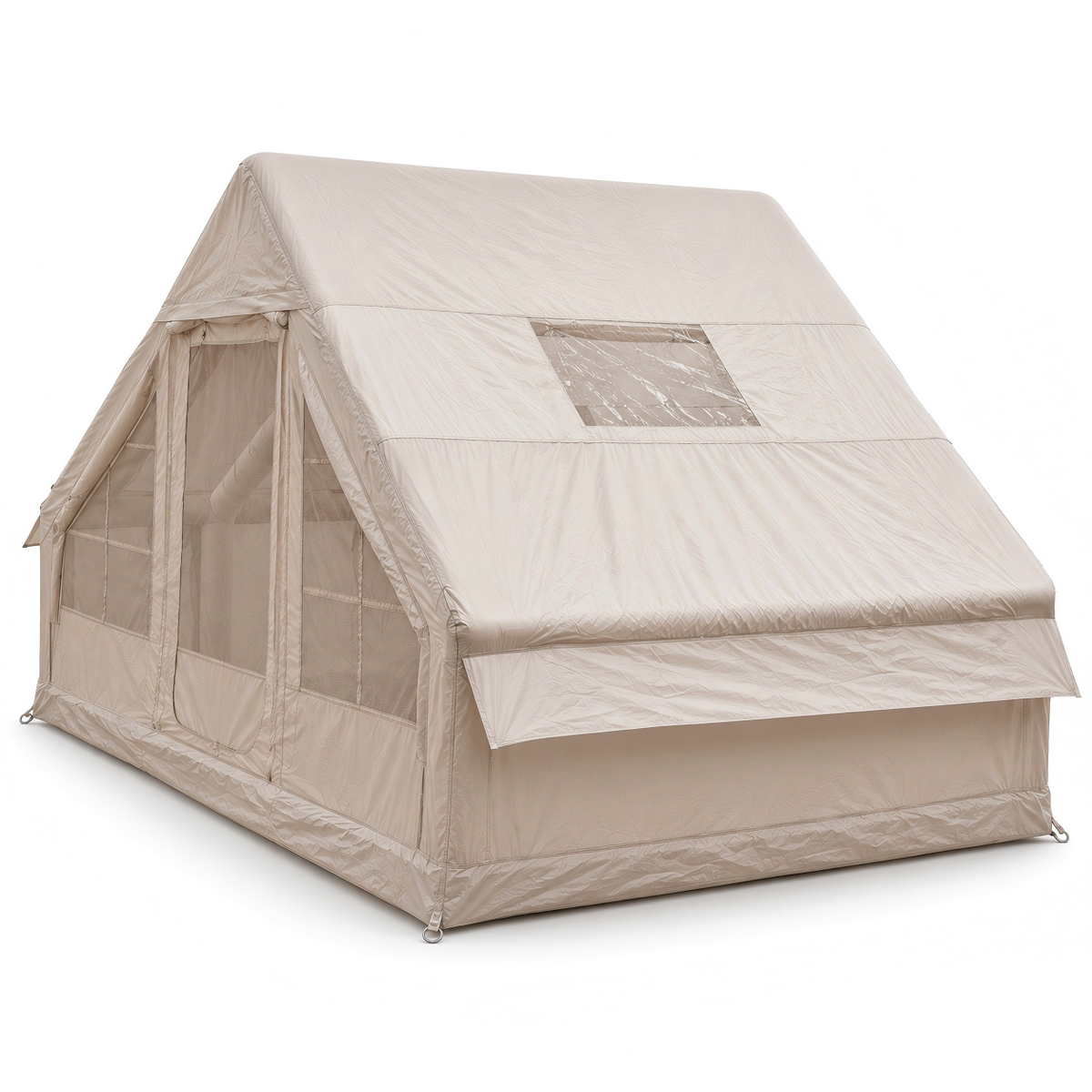 Weisshorn Inflatable A-Frame Air Tent with Mesh Windows, 300 x 210 cm, Khaki