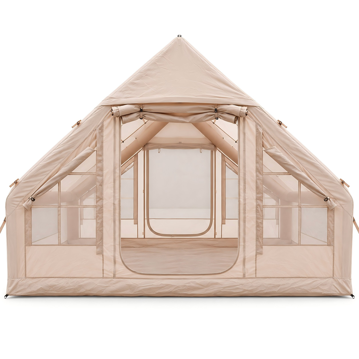 Weisshorn Inflatable A-Frame Air Tent with Mesh Windows, 300 x 210 cm, Khaki