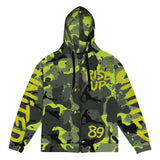 89 Apparel Urban Camo Eat the Rich zip hoodie