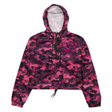 89 Apparel Pink Camo women's cropped windbreaker