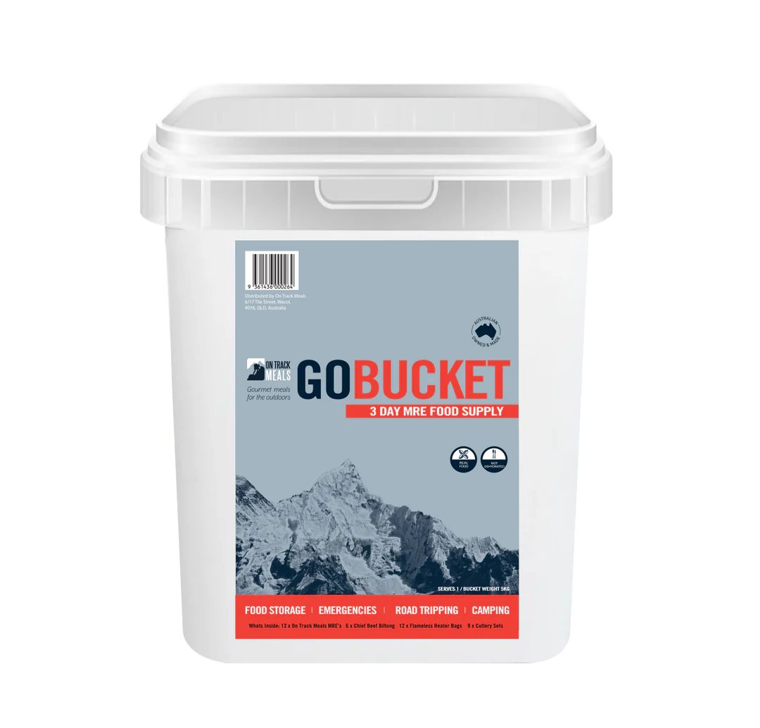 ONTRACK GoBucket – 3-Day Emergency Food Supply Kit Gourmet Rations. Zero Compromise. Always Ready. - PrepPro Australia