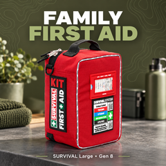 PrepPro Family 3-Day Essentials Set — red SURVIVAL Large Gen 8 first aid kit