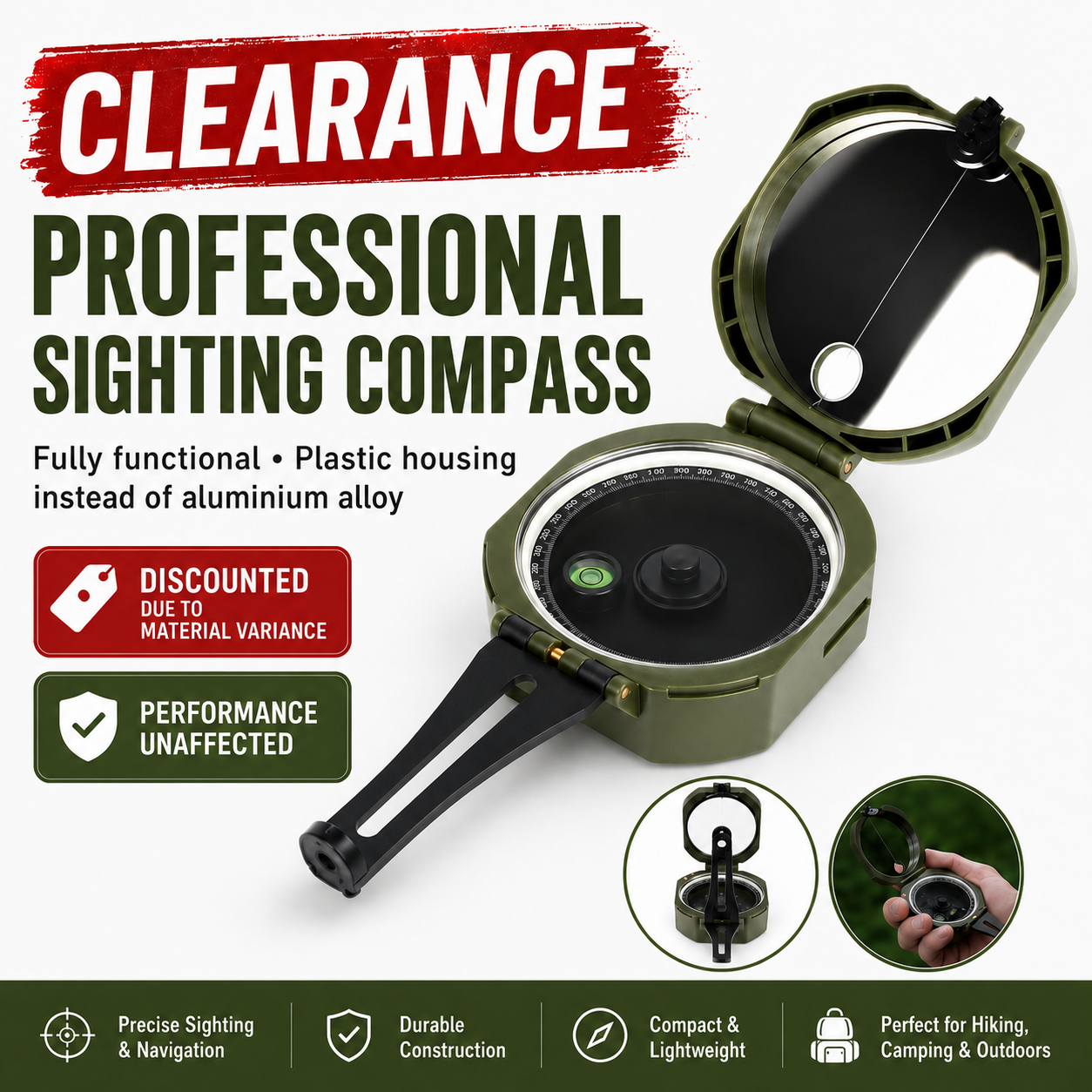 Professional Sighting Compass – Clearance Stock