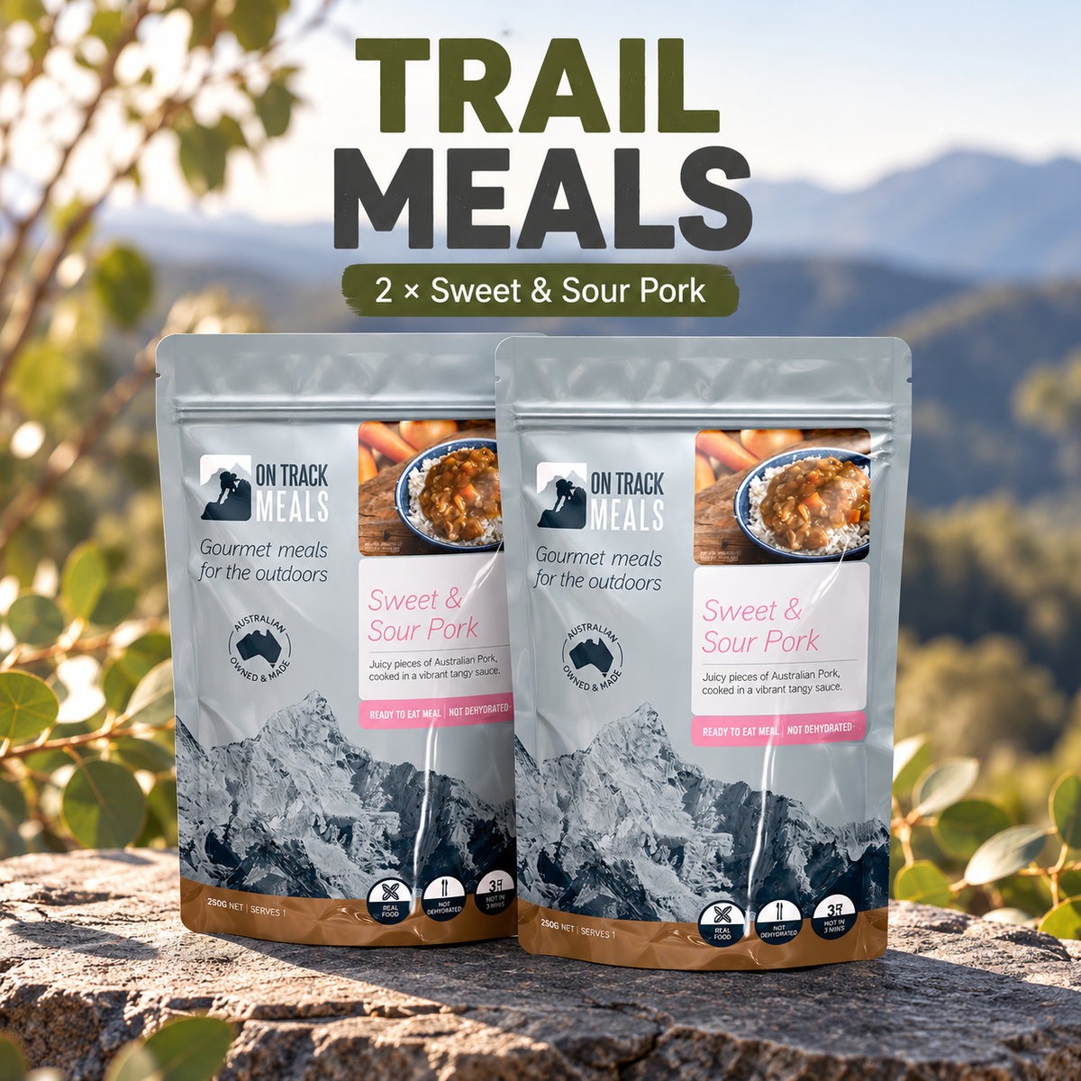 Operator Survival Vest Kit — two Sweet and Sour Pork meals