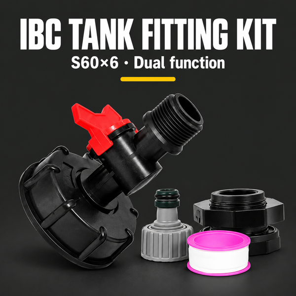 S60x6 Dual Function Fitting for IBC Tote and Water Storage Tank
