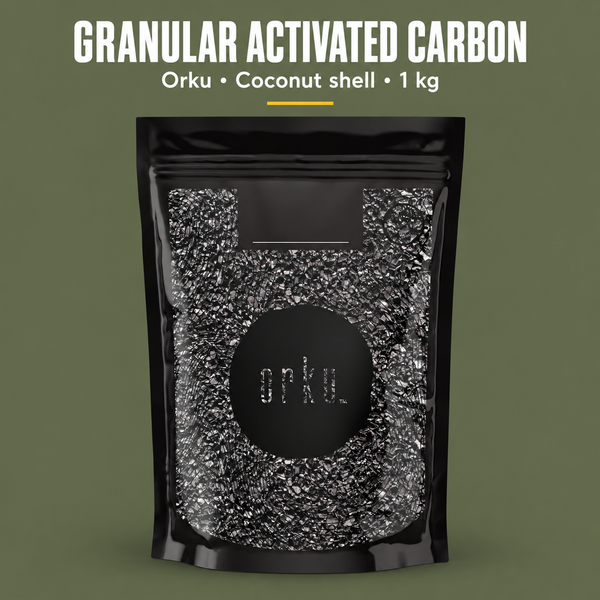 Orku Granular Activated Carbon (GAC), Coconut Shell Filter Media, 1kg