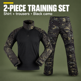 2-piece training set — Shirt + trousers • Black camo