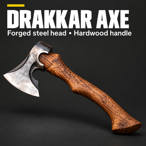 Drakkar Forged Manganese Steel Axe – Premium Build | PrepPro