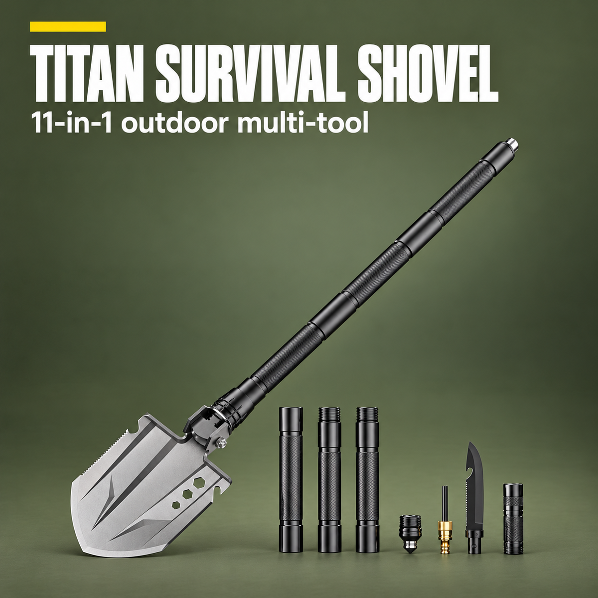 TITAN SURVIVAL SHOVEL — 11-in-1 outdoor multi-tool