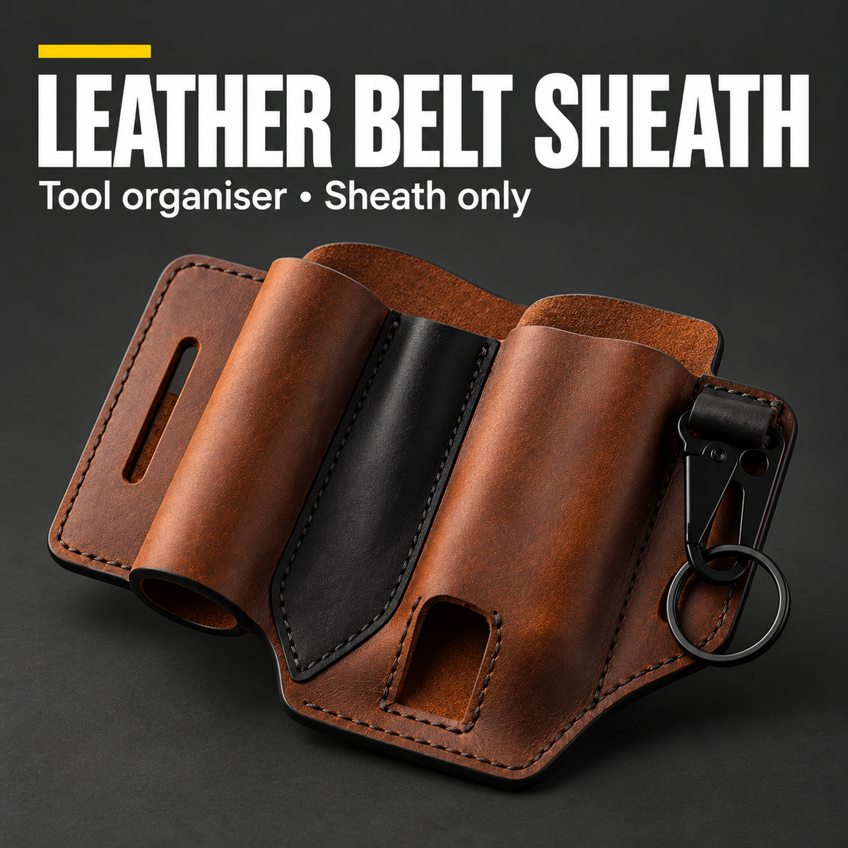 LEATHER BELT SHEATH — Tool organiser • Sheath only
