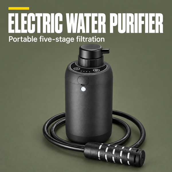 Electric Portable Water Purifier Bottle – 5‑Stage 0.01 Micron
