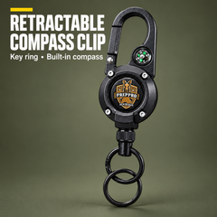 Retractable Compass Key Clip