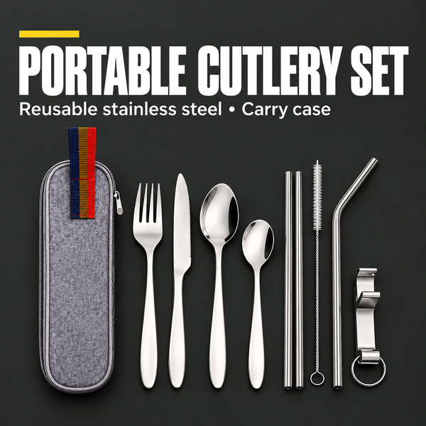 Stainless Steel Portable Cutlery Set | PrepPro