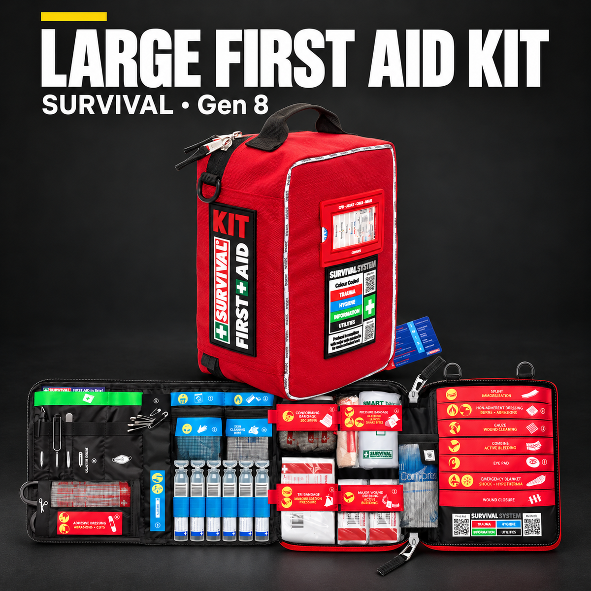 LARGE FIRST AID KIT — SURVIVAL • Gen 8