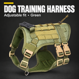 DOG TRAINING HARNESS — Adjustable fit • Green