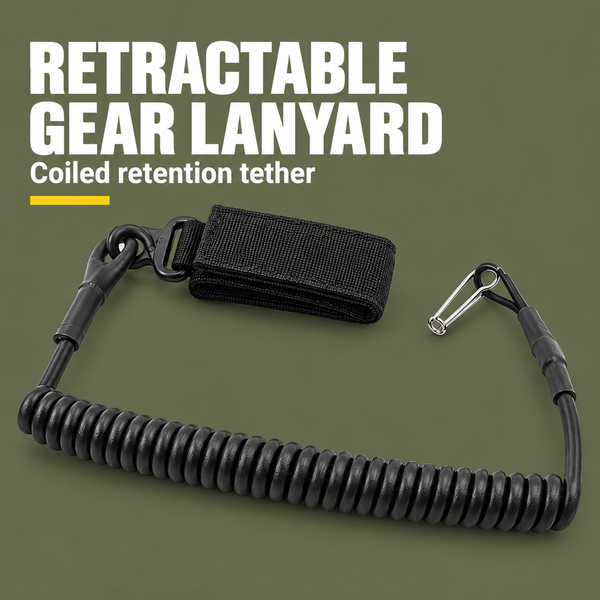 Retractable Gear Lanyard – Coiled Retention Tether | PrepPro