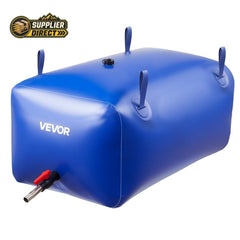 PrepPro Australia 240L blue heavy-duty PVC water storage bladder with faucet valve and reinforced carry handles