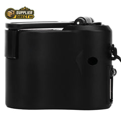 PrepPro Australia black portable hand crank USB phone charger for emergency outdoor use with integrated LED light
