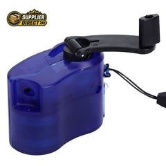 PrepPro Australia blue portable hand crank USB phone charger for emergency outdoor hiking and camping power