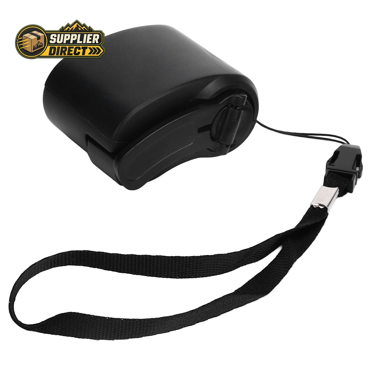 PrepPro Australia black portable hand crank USB phone charger with a wrist strap for emergency outdoor power